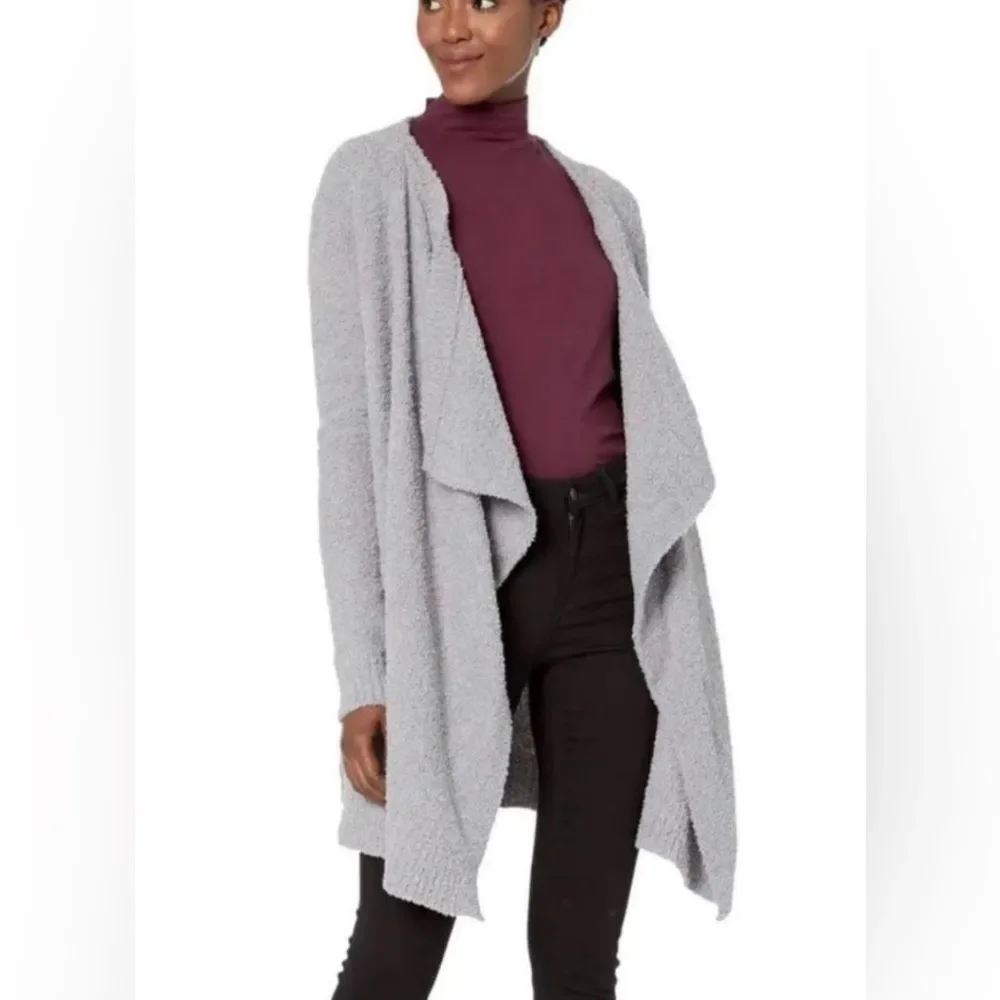 UGG Light Gray Open-Front Draped Phoebe Cardigan